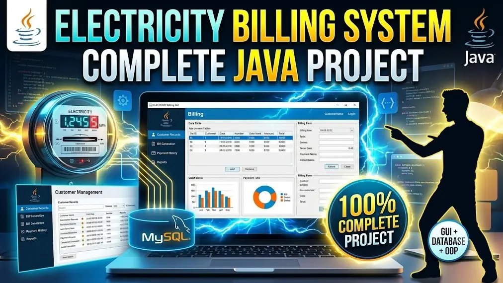 Electricity Billing System in Java with GUI & Database (Source Code)
